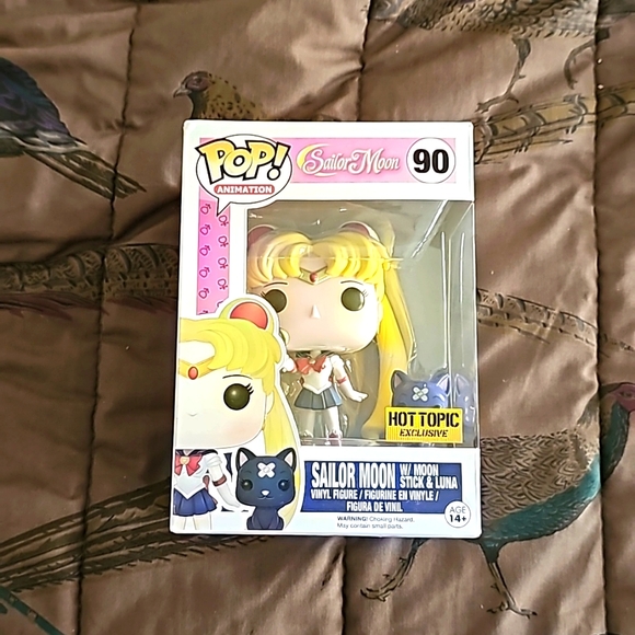 Pop Animation Sailor Moon Hot Topic Exclusive w Moon stick & Luna 🌑 🌙 - Picture 1 of 8